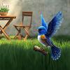 Vogel-Gartendeko-Stab, Acryl, 2D, flache Vogeldekoration, Hofkunst, wetterfester Vogelstab für Rasenflächen und Terrassen im Freien