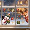 Christmas Decorations Static Cling Stickers Santa Snowman Wall Decals