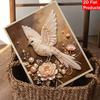 Pearl painting kit features 5D pearl elegant bird and flower mosaic art style for home wall decoration.