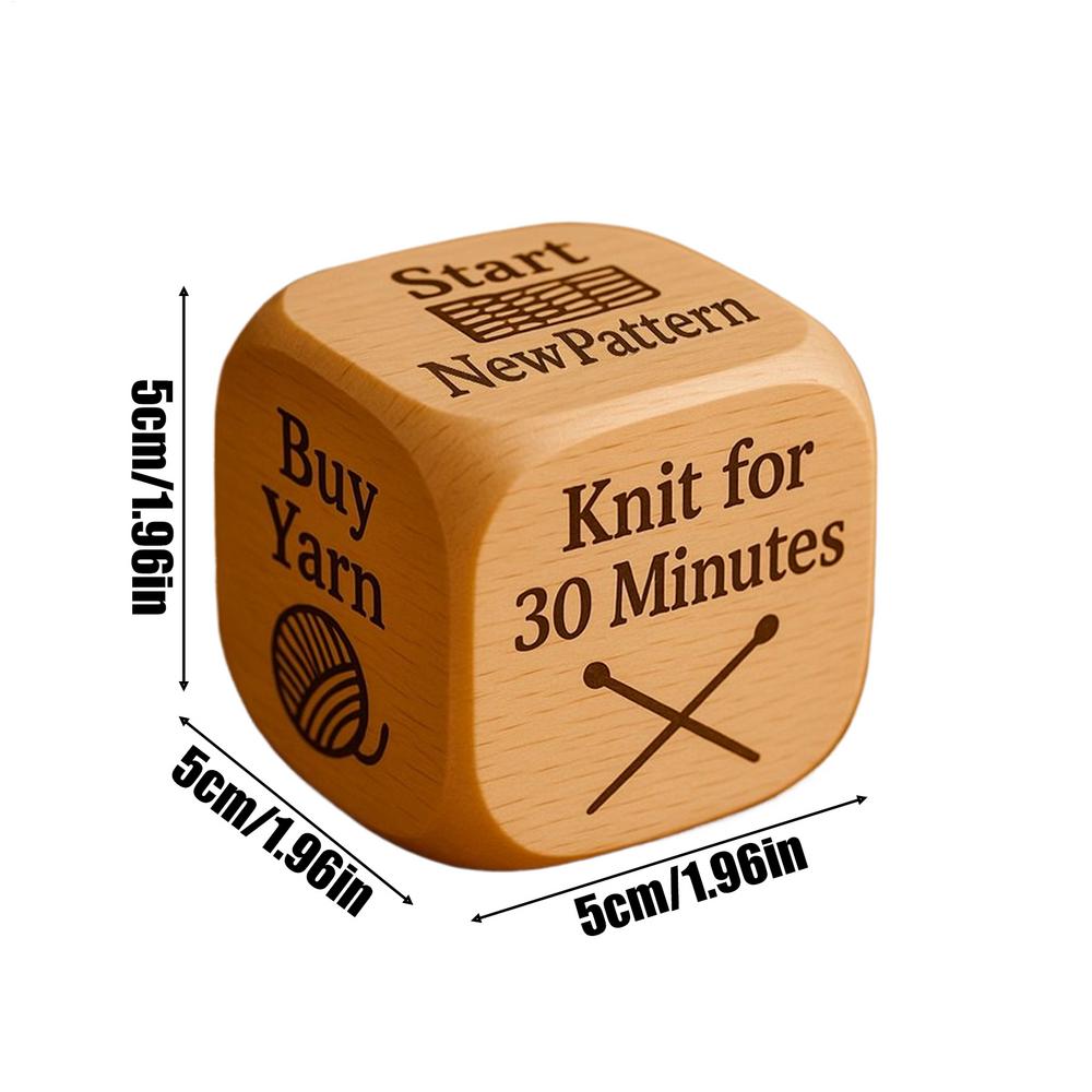 Knitting Dice Wooden Decision Making Dice For Work Art Craft Accessory Knitting Tool For Crafters Sewers Mothers Friends