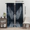 2pcs Angel Wings Starry Sky Blackout Curtains, Woven Polyester Pongee, Semi-Sheer Roller Embossing, Rod Pocket, Machine Washable
