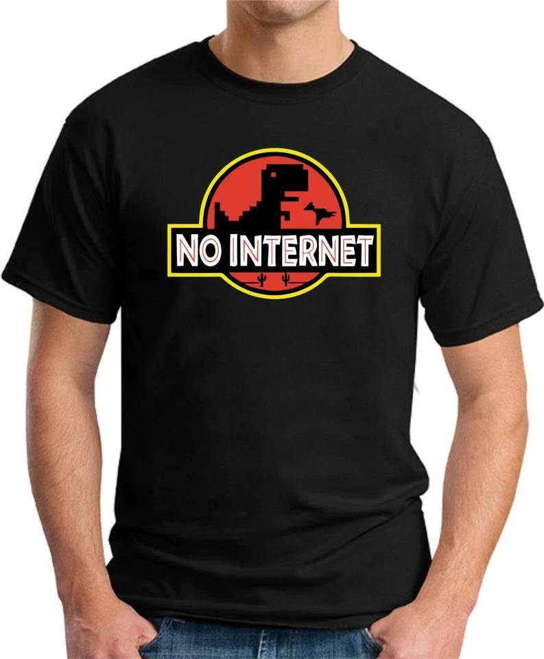 NO INTERNET T-SHIRT Funny Slogan Novelty Mens Geeky Gift Geek Wifi 6 2XL