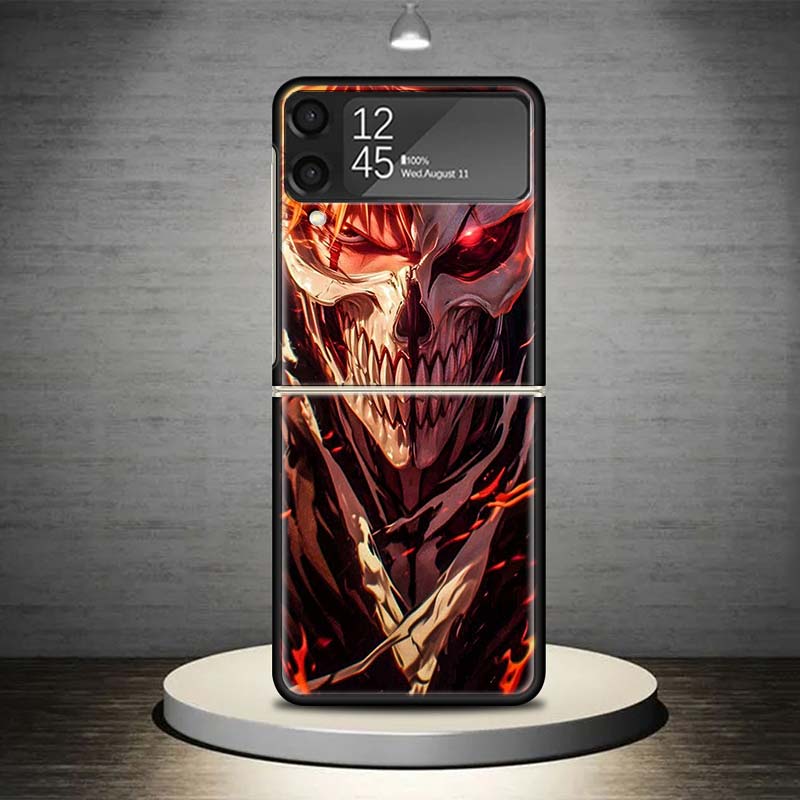 Kurosaki Ichigo Bleach Phone Case For Samsung Galaxy Z Flip 7 6 5 4 3 5G Shockproof Cover Z Flip7 Flip6 ZFlip5 Flip3 Flip4 Luxur