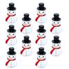 10 Pcs Mini Snowman Santa Outdoor Christmas Decor Miniature Decorations Ornament Micro Landscape Small