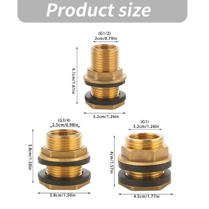 Brass Water Tank Adapter Rustproof Pipe Joints Precisely Thread Design Fish Tank Aquarium Connector For Secure Sealed Connection