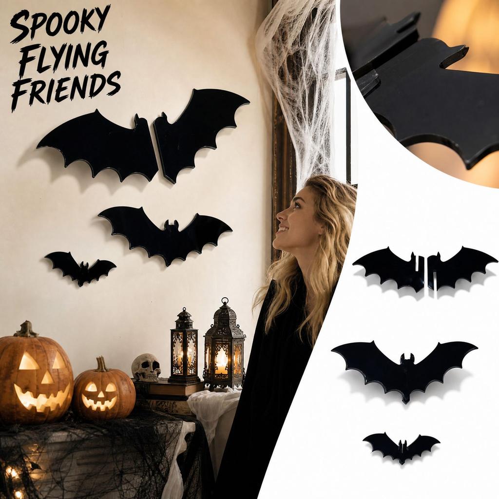 3D Acrylic Halloween Decoration DIY Assembly Ornament for Party House Window and Wall Décor