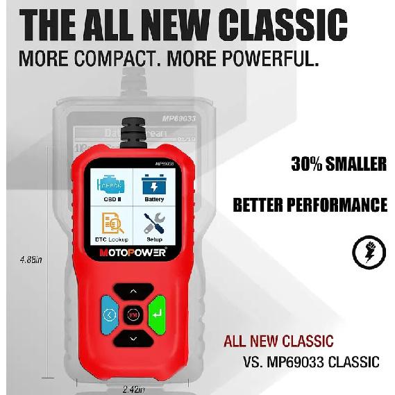 MOTOPOWER MP69038 Car OBD2 Scanner Code Reader Engine Fault Code Reader Scanner CAN Diagnostic Scan Tool - Elite Edition