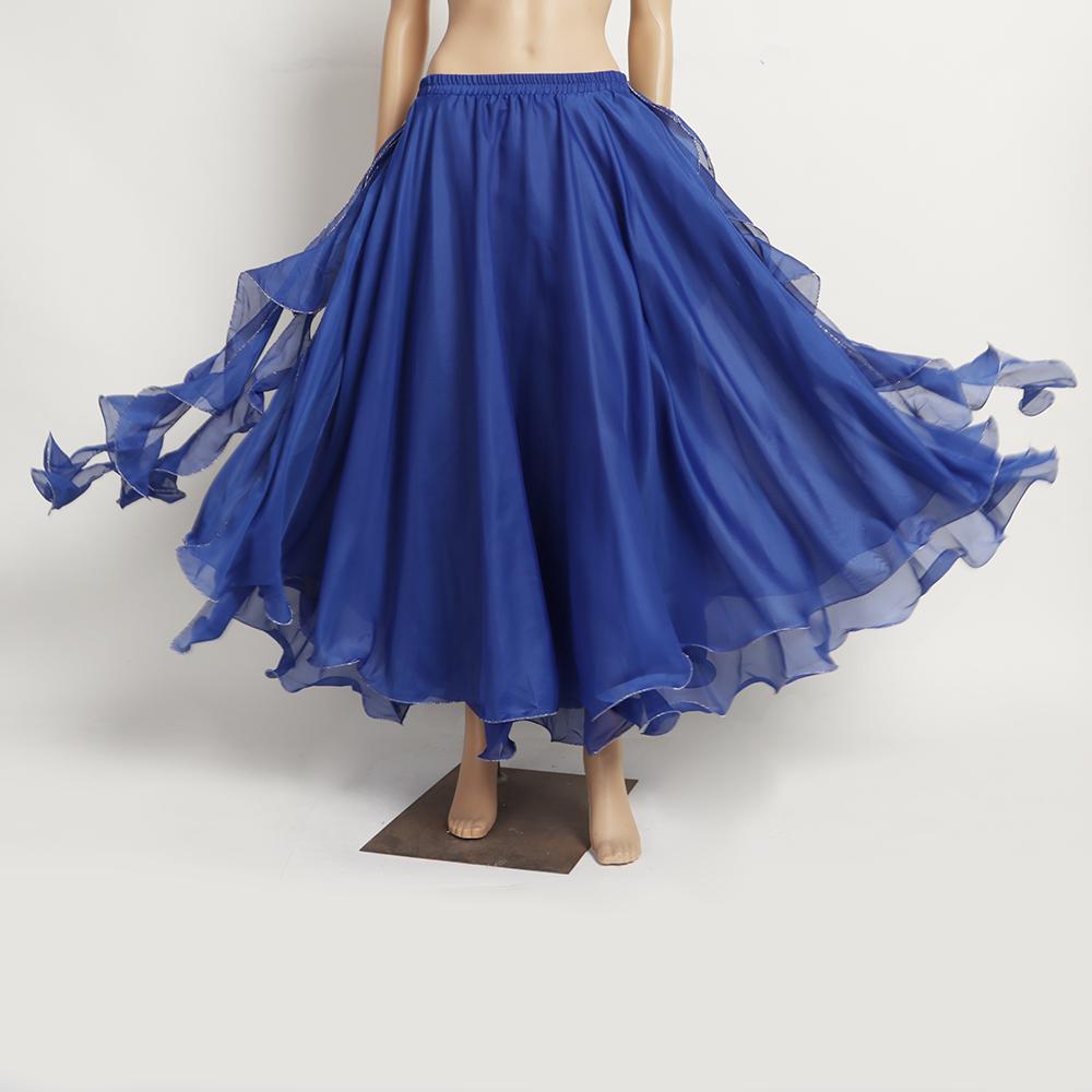 Женская юбка с пайетками, юбка-солнце, сценические костюмы, танцевальная юбка, испанская юбка, юбка для танца живота