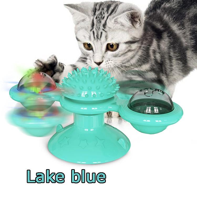 New Windmill Cat Toy Turntable Teasing Pet Toy Scratching Tickle Cats Hair Brush Funny Entertainment Toy for Cat