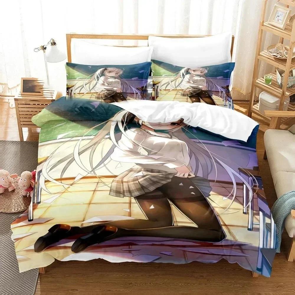 3D Anime Yosuga No Sora Kasugano Bedding Set Anime Duvet Cover Double Twin Full Queen King Adult Kids Quilt Cover Home Textiles