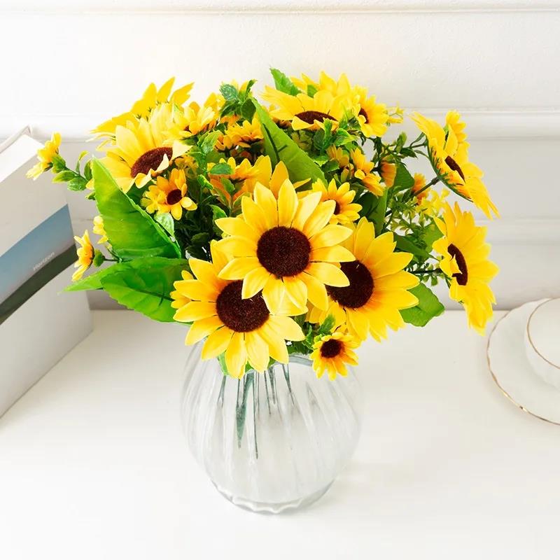 Artificial Flowers Sunflower Sunflower Bouquet for a 30 Cm Vase Composition