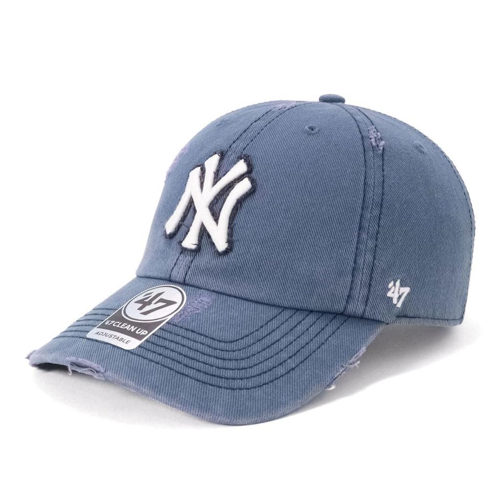 CLEAN UP MLB NY Rusted Navy Cap FREE SIZE '47brand '47BRAND 47A-CLP-B-WTHRD17HTS-T5A