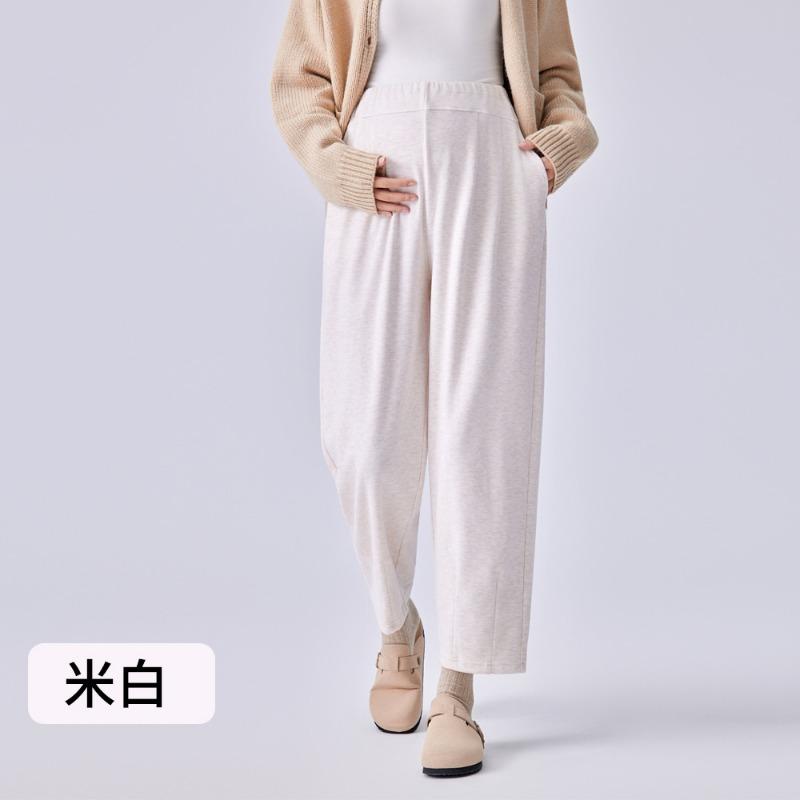 

Maternity pants spring and autumn wear new models do not restrain the belly wide leg pants small straight Harlan radish pants XXL（160-170）