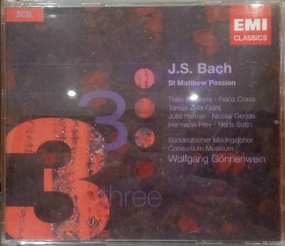 CD JOHANN SEBASTIAN BACH, WOLFGANG GON - Bach: Patimile Sfântului Matei  5099950094127 EMI Classics 2007 Europa Clasic Folosit