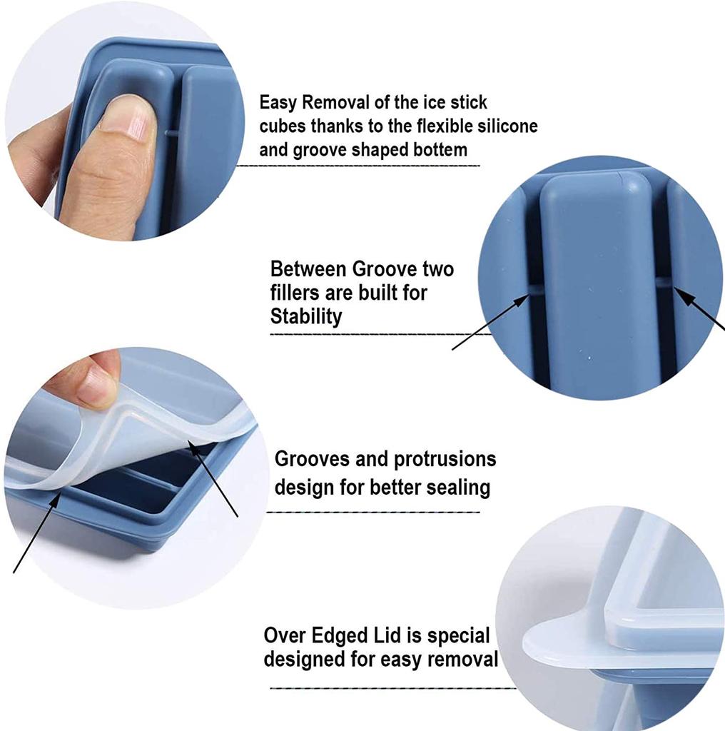 10 Cavities Ice Cube Tray With High Permeability Silica Gel Cover Ice Maker