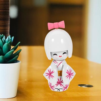1 pieza Kimono de Madera Estilo Japonés Hecho a Mano Decoración de Mesa Hogar Oficina nament Souvenir de Viaje Regalo Para Amigos