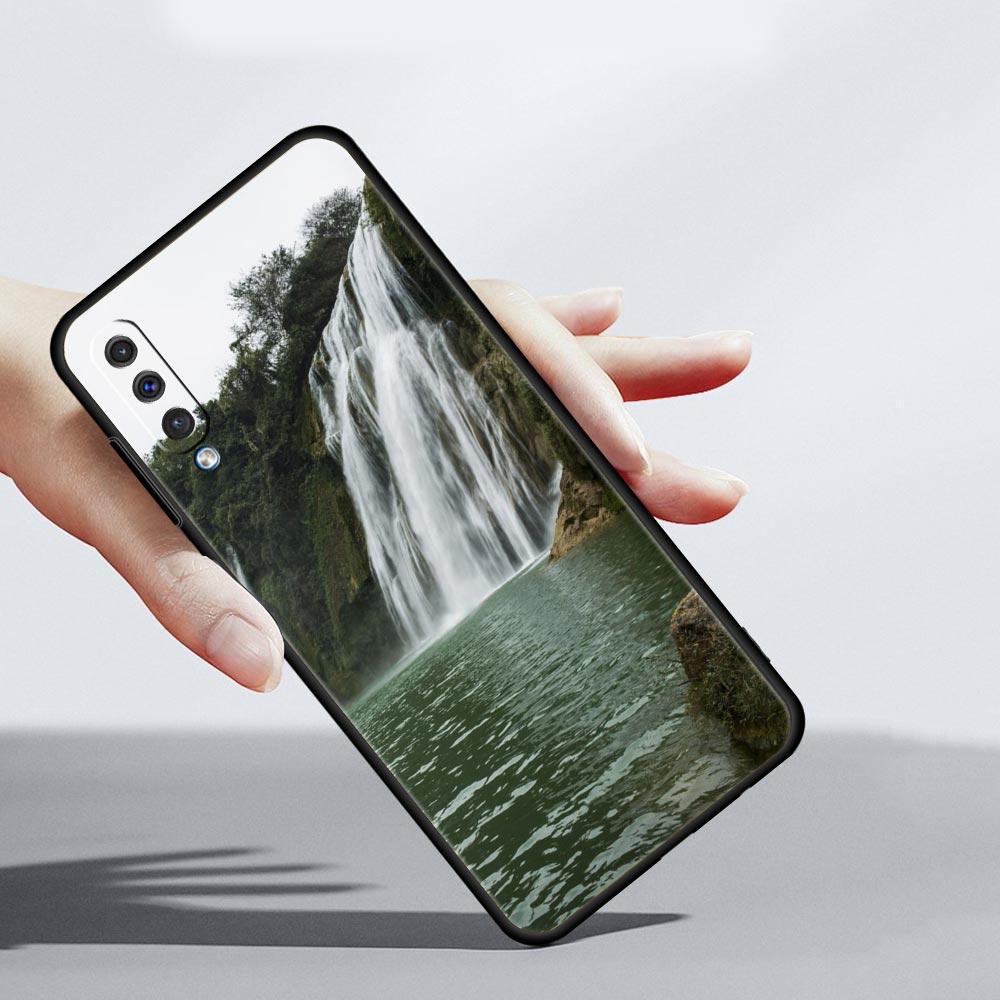 Waterfall Nature Trees Ship Case for Samsung Galaxy A52 5G A12 A70 A50 A40 A20s A30 A10s A20e A10 A22 A72 A32 A02 A42 A04S Cover