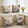 Jean Cute Genshin Game Cushion Cover Short Plush Pillow Case Room Sofa Cushion Covers Home Decor Funda