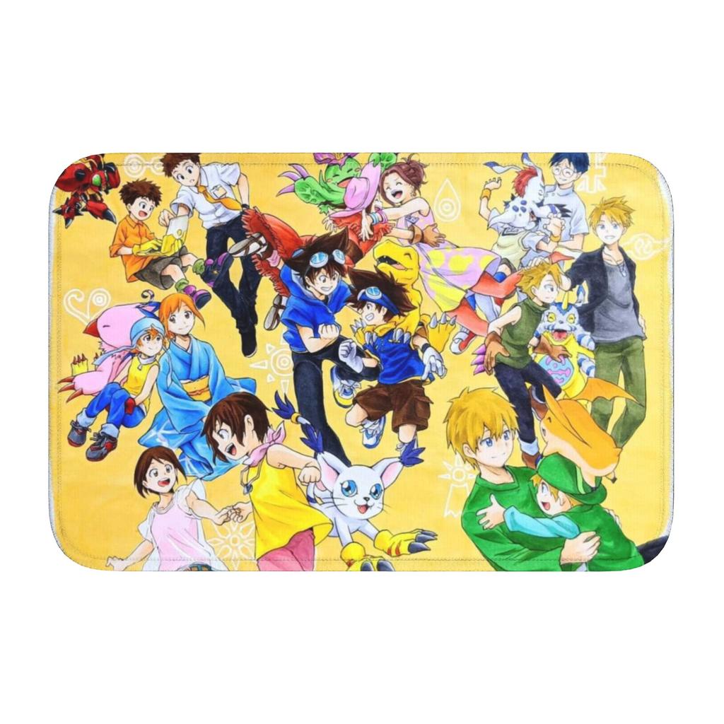 Digimons Adventure Anime Fußmatte Anti-Rutsch Bad Küche Willkommensmatte Toilettentür Boden Eingang Teppich Teppich Fußmatte