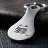 Metal Ring Trolley Key Holder Stainless Steel Supermarket Keyring Shopping Cart Keychain  Home