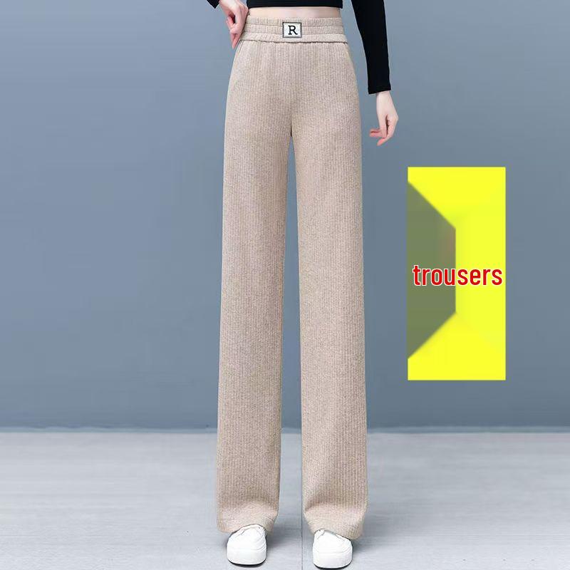 

Women s Fleece-Lined Wide-Leg Pants for Autumn/Winter - Improved Fit with Pockets and Versatile Styling S Size 26 [80-95 lbs]