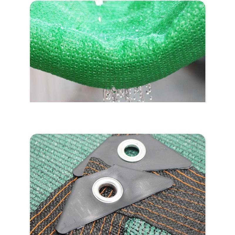 Edge Wrapping Punching Sunshade Net Thickened Encrypted Outdoor Courtyard UV Resistant Mesh Fabric Insulated Cooling Pool Carport Sunscreen Net