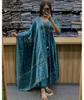 Indian Designer Kurta Pant Dupatta Set Women Bollywood Top Tunic Salwar Kameez Kurti