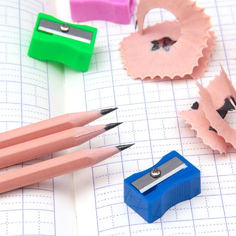 5/10/20 Adet Kalemtraş Rastgele Karışık Renk Plastik Tek Delikli Manuel Kalemtraşlar Kullanışlı Kırtasiye Öğrenci Hediyeleri ZYF