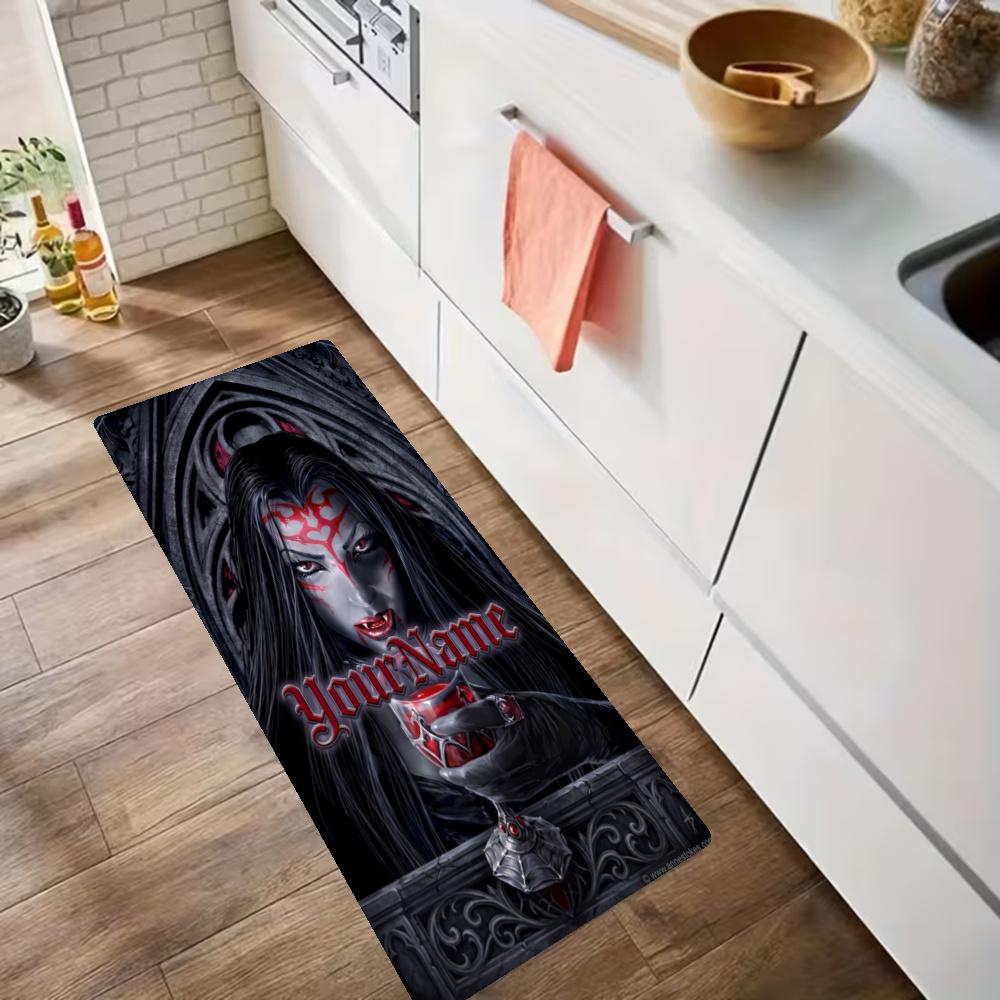 Gothic Illustrations Customize Your Name Kitchen Rug Runner Rug Laundry Mat Hallway Entryway The Best Gift Choice