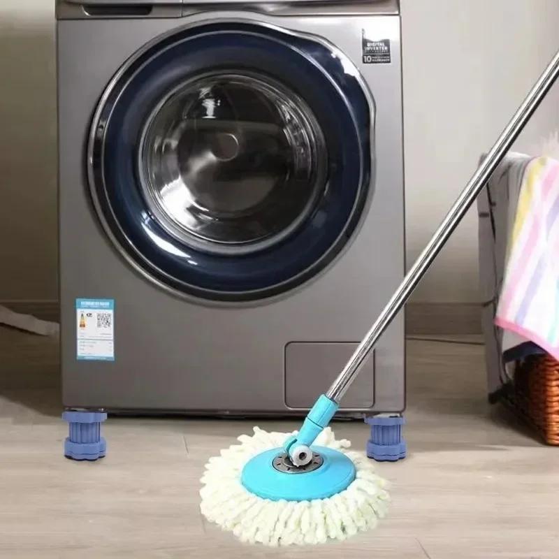 4PCS Universal Adjustable Height Washing Machine Foot Pads Anti Vibration Refrigerator Base Fixed Non-Slip Feet Stabilizer