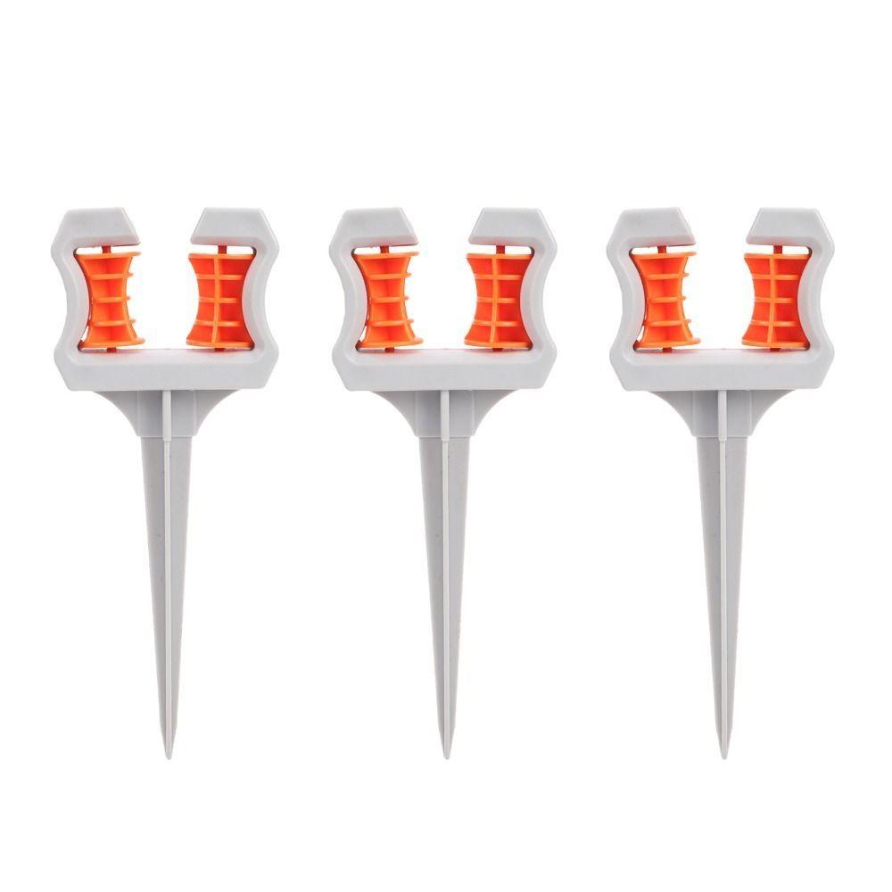 3 Pack Grey Hose Guide Spikes ABS Water Pipe Holder Spike Hose Support Stake Holder Plant Watering