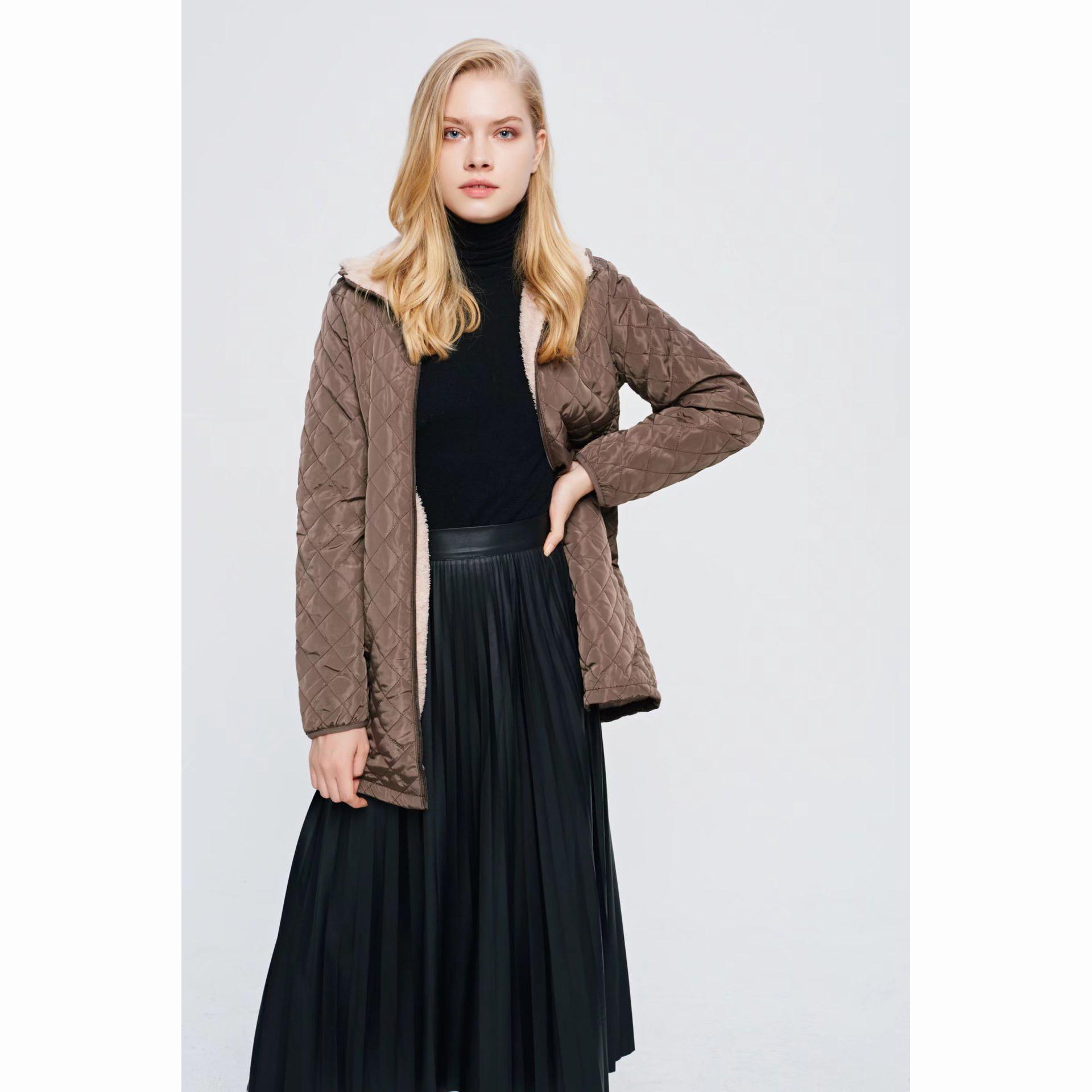 

Женская куртка зимняя с капюшоном повседневная хлопковая куртка зимнее пальто женское XXXL кофейный