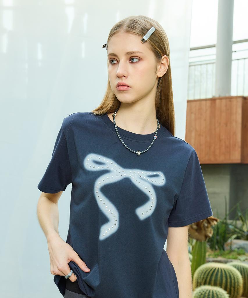 LARTIGENT L9 Ribbon T-Shirt(Navy)