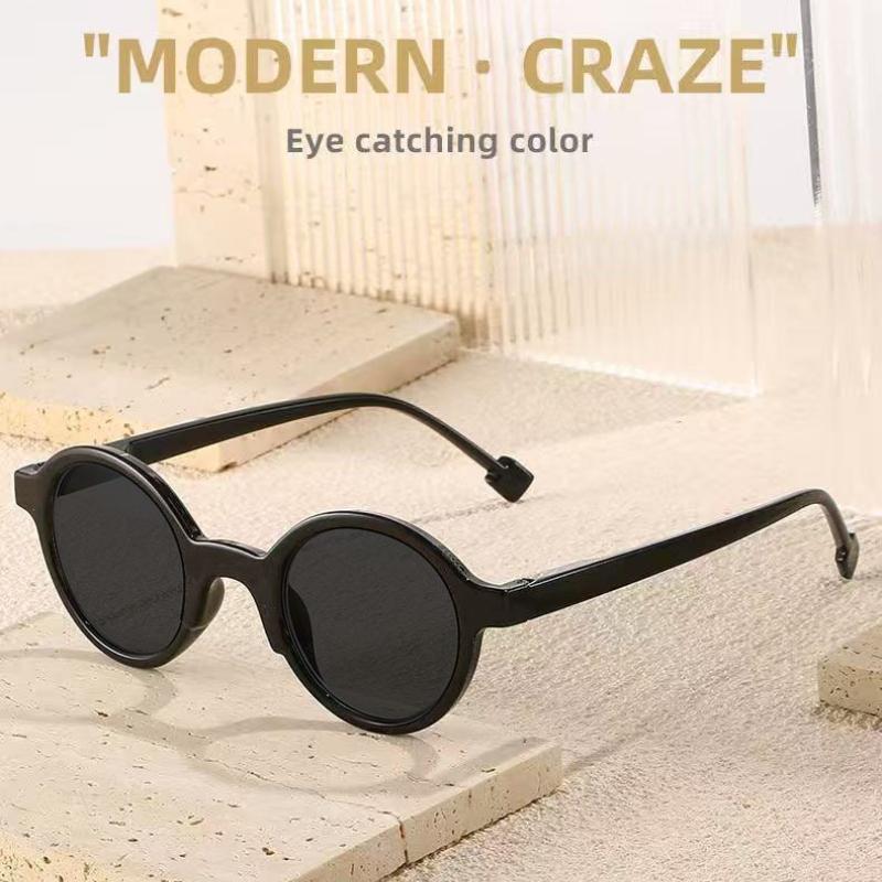 Retro Round Frame Myopia Sunglasses Men and Women Outdoor UV Protection Senior Sense Sunglasses Fashion Myopia Glasses -3.5-4.0