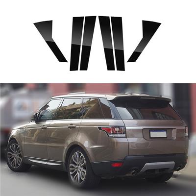 6 adet araba kapı pencere ayağı direkleri ayar kapağı etiket parlak siyah dış parçalar Range Rover Sport için L494 2014-2022
