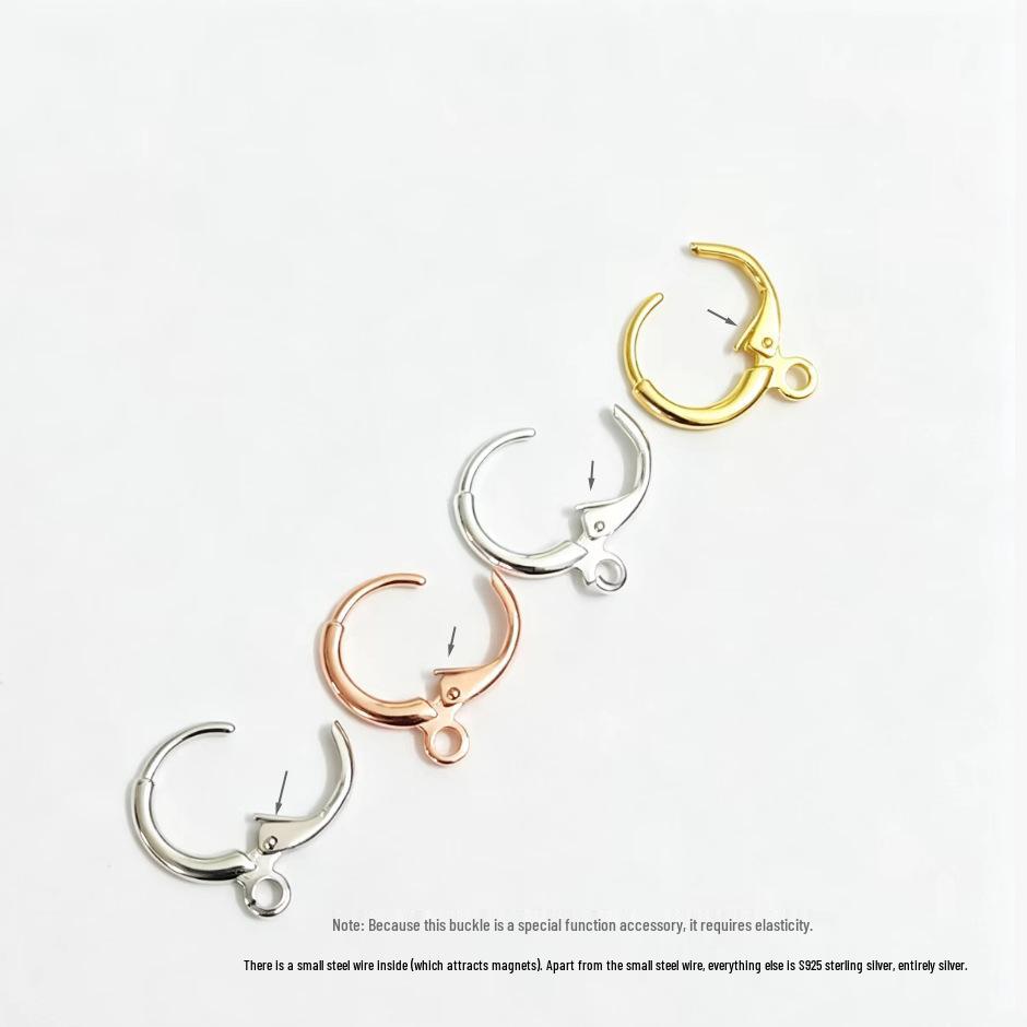 S925 Sterling Silver French Hoop Earring Backs - Hypoallergenic DIY Hooks, Available in Three Colors