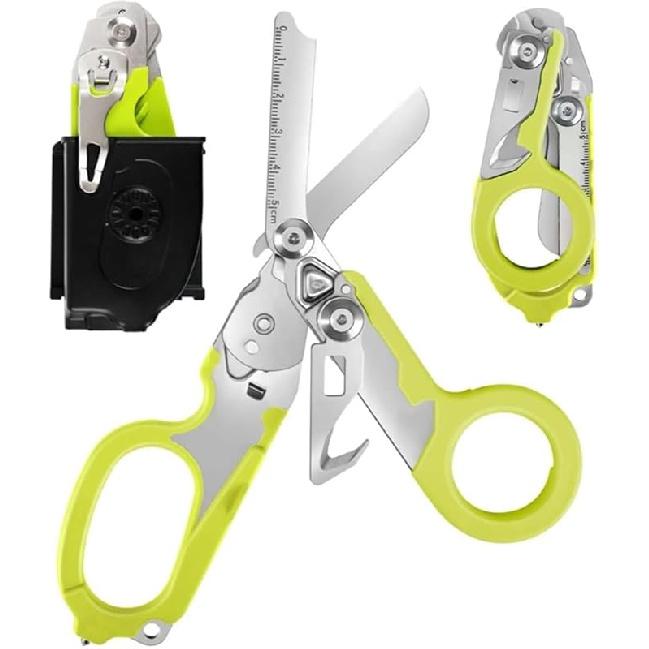 Trauma Shears Medical Shears with Strap Cutter and Glass Breaker for Outdoor, Nursing Scissors with Holster, Emergency Shears Stainless Steel Pocket