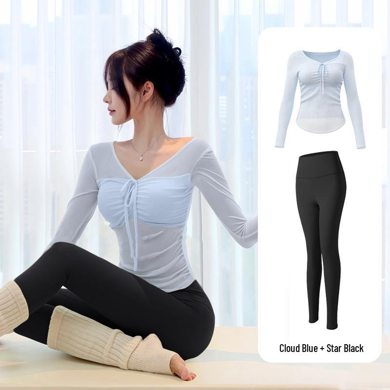 Elegant Women's Yoga Set: Outdoor-Pilates Ready, High-End Fitness Wear with Built-In Bra Pads
