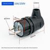 1Pcs Electrial Grounded European Connector With Cover Eu Rubber Waterproof Socket Plug Ip54 For Diy Power Cable Cord 16A 250V