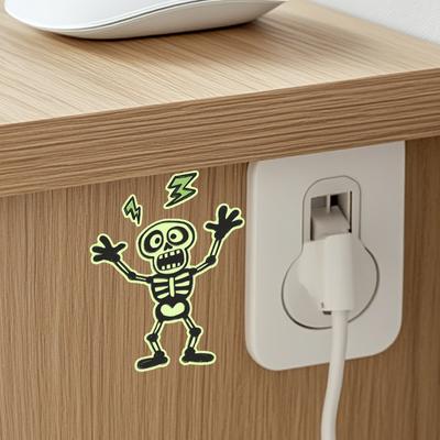 Personalized Cartoon Electric Shock Figurine Children's Room Bedroom Switch Decorative Wall Sticker