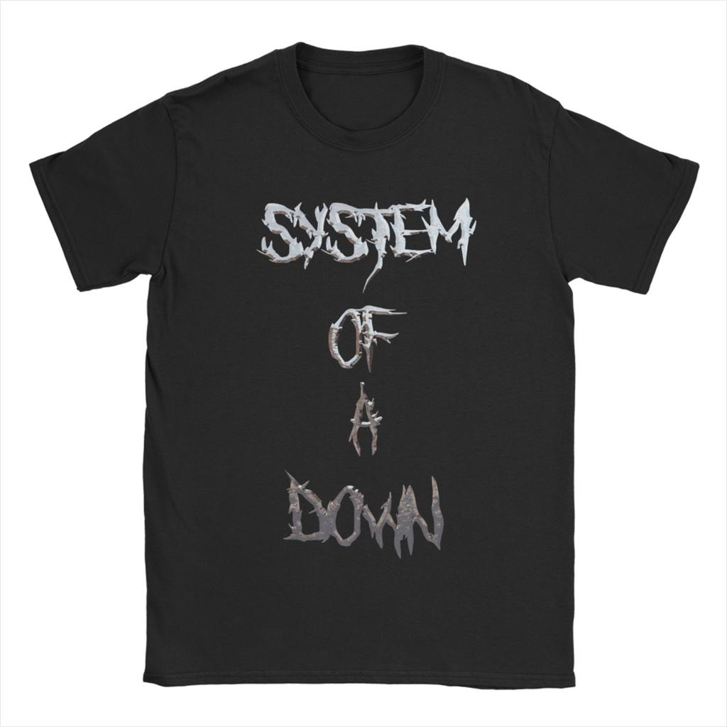 Novelty Punk Rock Band System Of A Down Tshirt Unisex Round Neck Short Sleeve Clothing  Cotton Summer Top Tee