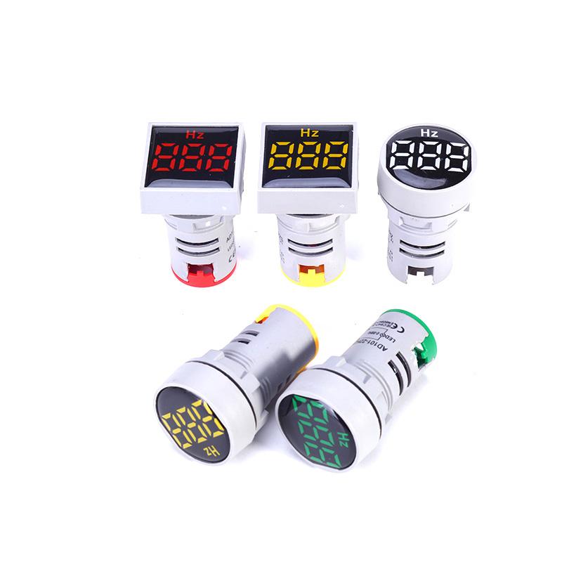 22mm Square Round Protective Film Measuring Range Digital Display Electricity Hertz Frequency meter Signal Indicator 0-99 Hz