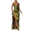 Spring new women's clothing, Europe, America, fashionable and elegant solid color split suspender dress