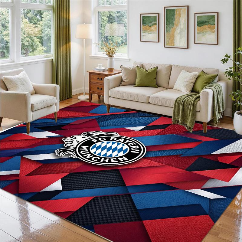 Tapis Velours Cristal Design Bayern Munich Tapis Décoratif Doux pour Chambre à Coucher Entrée