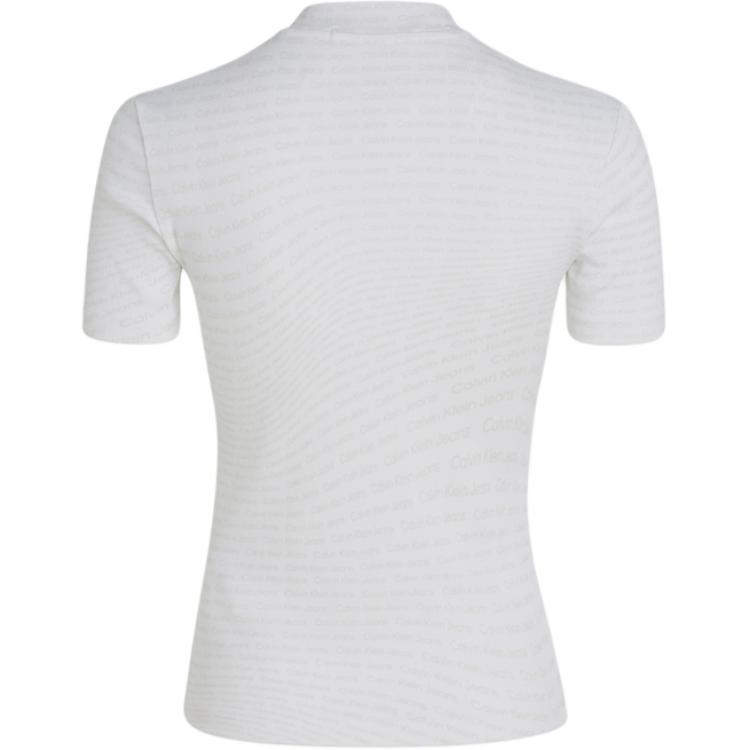 Calvin Klein All Over Print Crew Neck Short Sleeve T-Shirt Women tops J20J223169-0K9