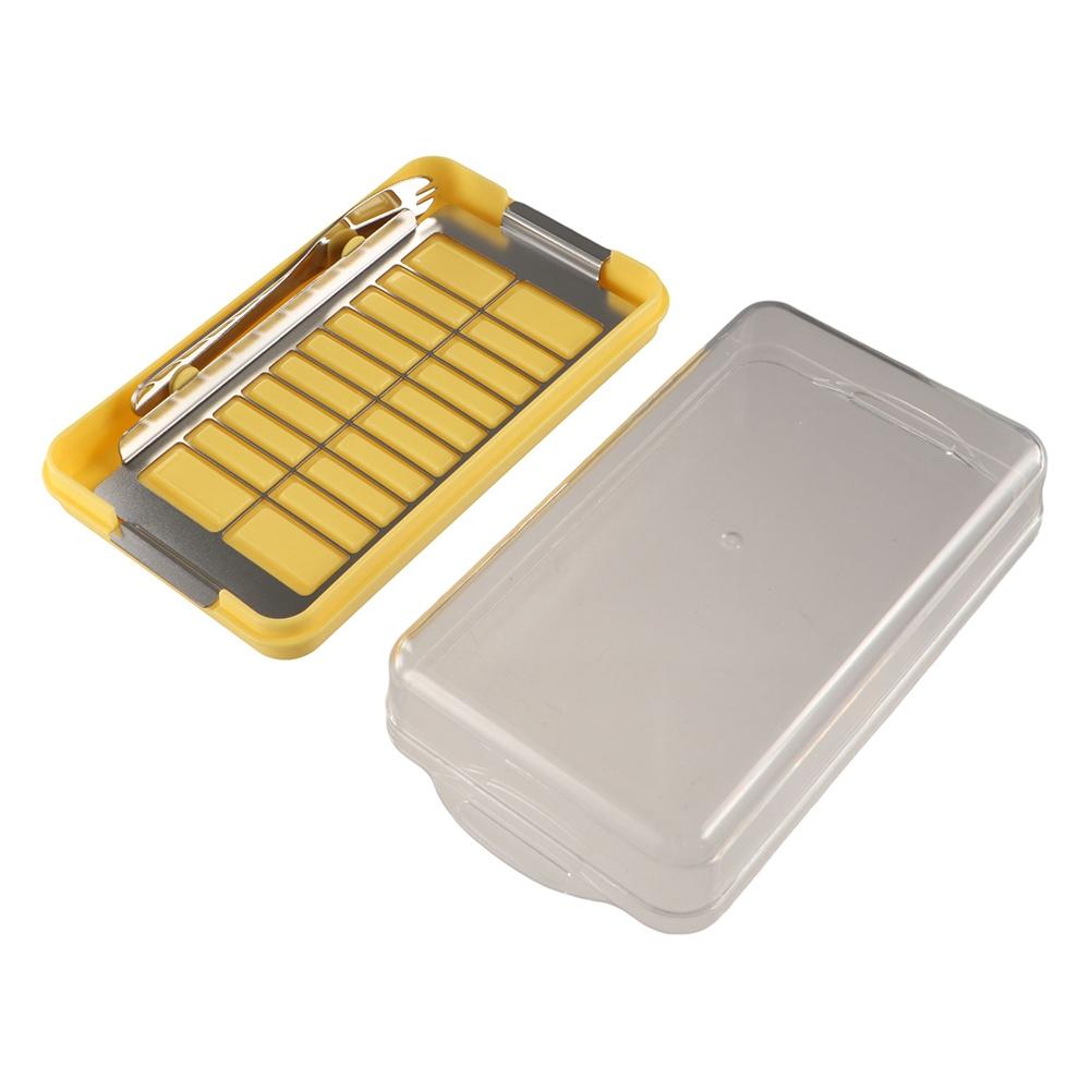 with Cutting Net Butter Slicer Box Clear Lid Cheese Container Kitchen Baking