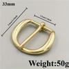 1pcs 15mm/18mm/20m/26mm/33mm/39mm Brass Men's Belt Buckle Women's Pin Buckle Belt Head Head Adjustment Bags and Leather Goods