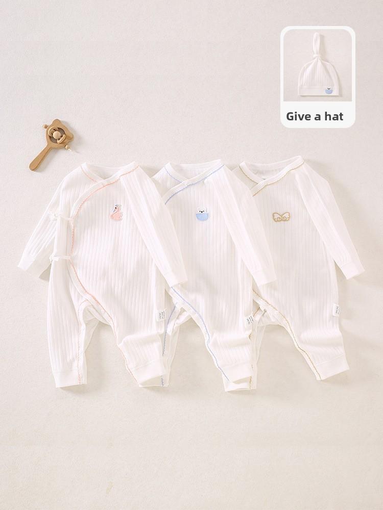 Tutina in Cotone per Neonato con Chiusura a Laccio per Uso Primaverile e Autunnale