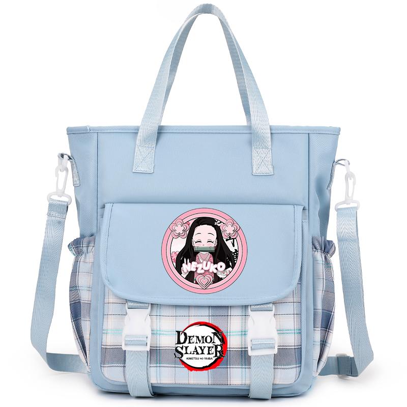 Demon Slayer Tote Bag Crossbody Bag Carrying Bag Shoulder Bag for Teenager Girl Boy Back To School Bag Men Women Leisure Travel Bag Mochila