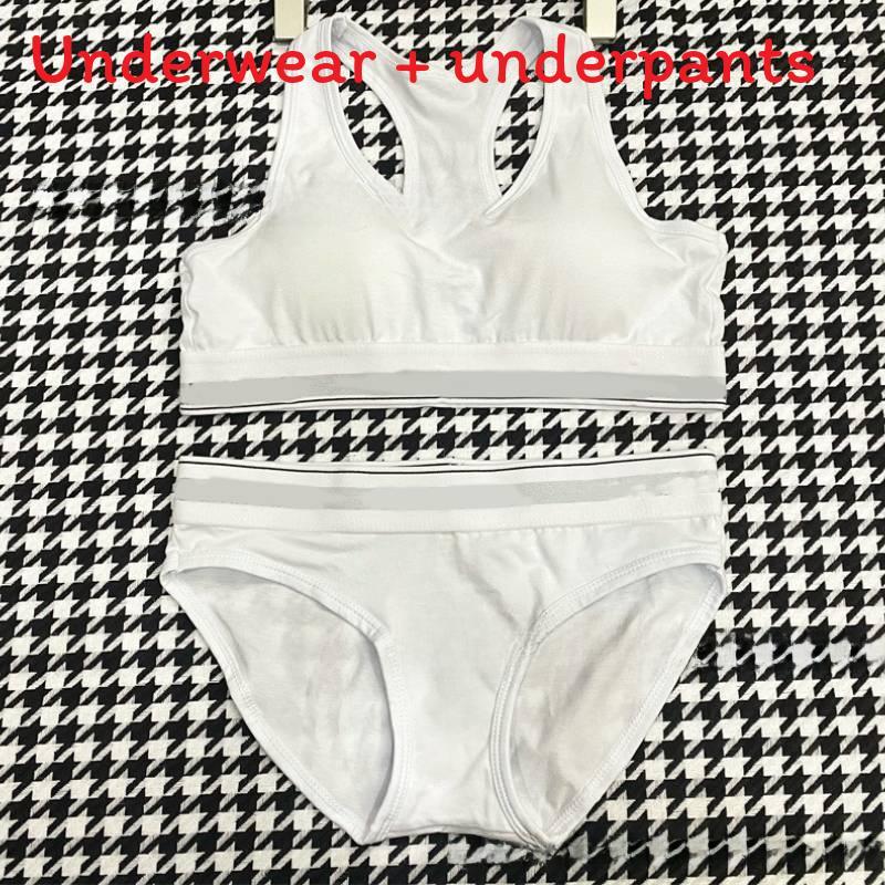 Womens Sports Bra And Panties Set Cotton Padded Wireless For Running And Fitness